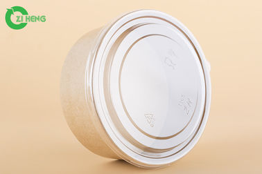 Kapaklı 25 OZ Kahverengi Kraft Kağıt Yemek Kaseleri Taze Salata / Makarna / Erişte