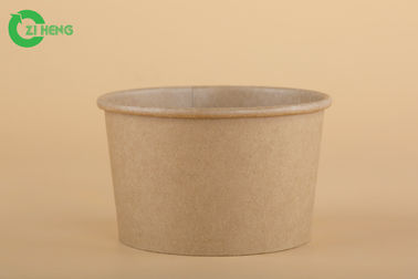 % 100 Geri Dönüşümlü Kahverengi Kağıt Gıda Kaseleri 8 Oz Stoklanan Özel Logo Baskılı
